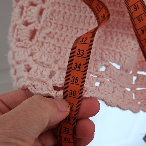 Pink Cotton Crochet Tank And Shorts With Beads - Picture 3 of 10